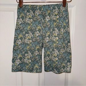 Love Cameron Fabric Soft Shorts Green Floral 7-8